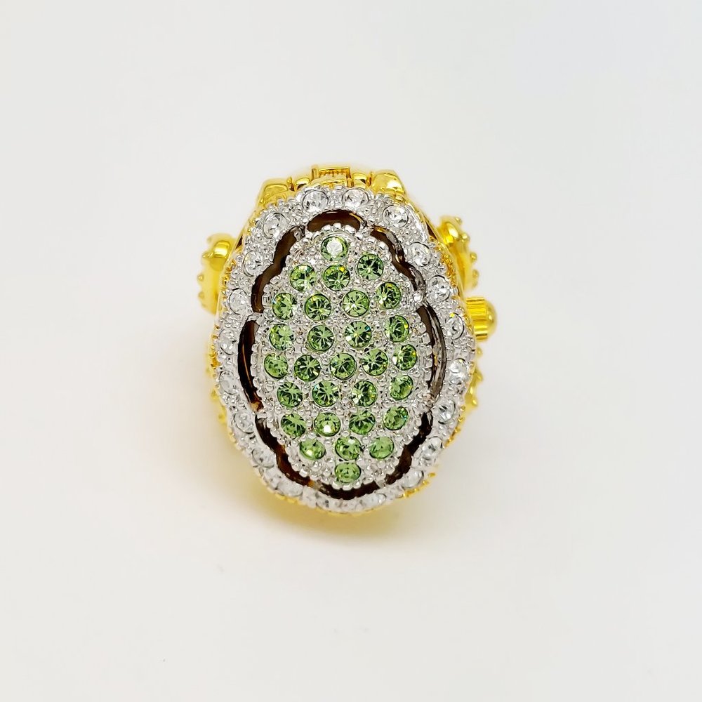 Vintage Xanadu hidden ring watch gold tone works NOS (new old stock)